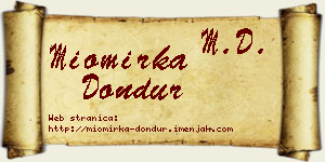 Miomirka Dondur vizit kartica